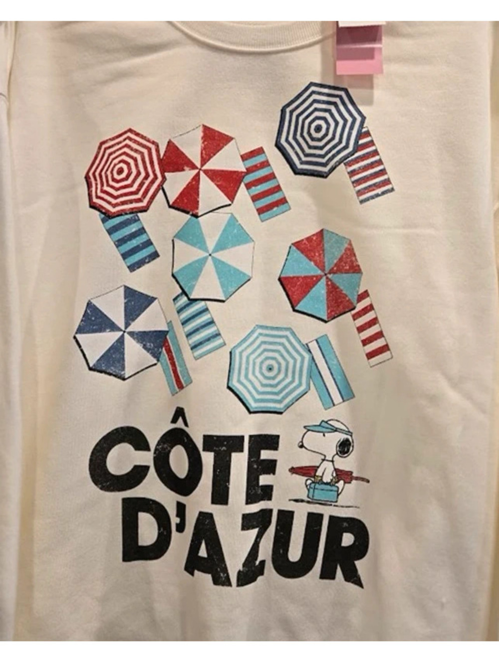 Peanuts Snoopy Cote d'Azur Graphic Women's Sweatshirt XL Multi-Color